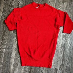 FREE PEOPLE Ottoman Slouchy Tunic Red Sweater Dress